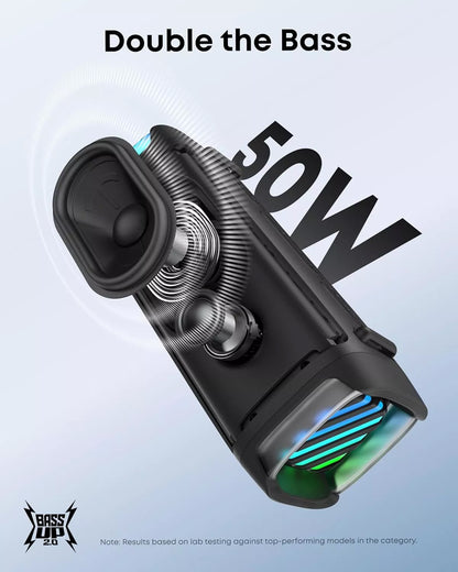 Преносима Bluetooth колонка Anker SoundCore Boom 3i, 50W, RGB, Водоустойчива, Черна D5100010