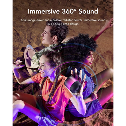 Преносим Bluetooth високоговорител Anker SoundCore Glow Mini, 8W, RGB, водоустойчив, черен A3136G11 