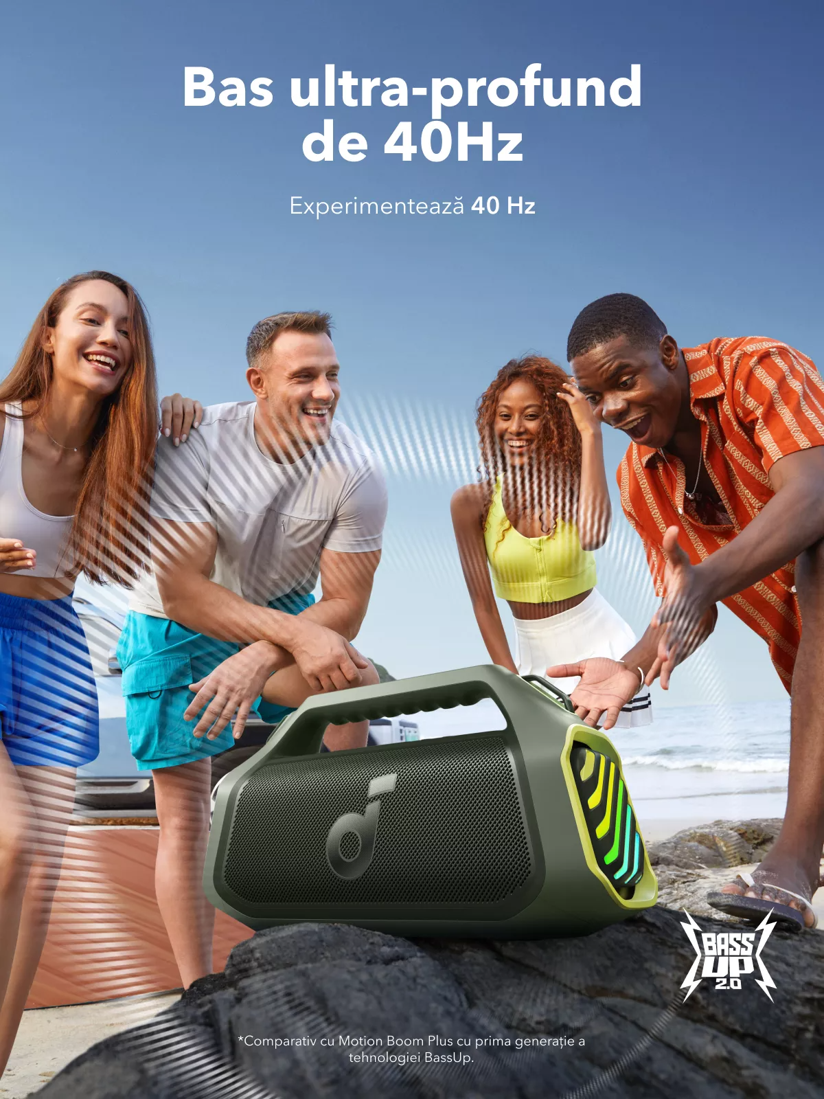 Преносима Bluetooth колонка Anker SoundCore Boom 2 Plus, 140W, TWS, RGB, водоустойчива, зелена A3134062