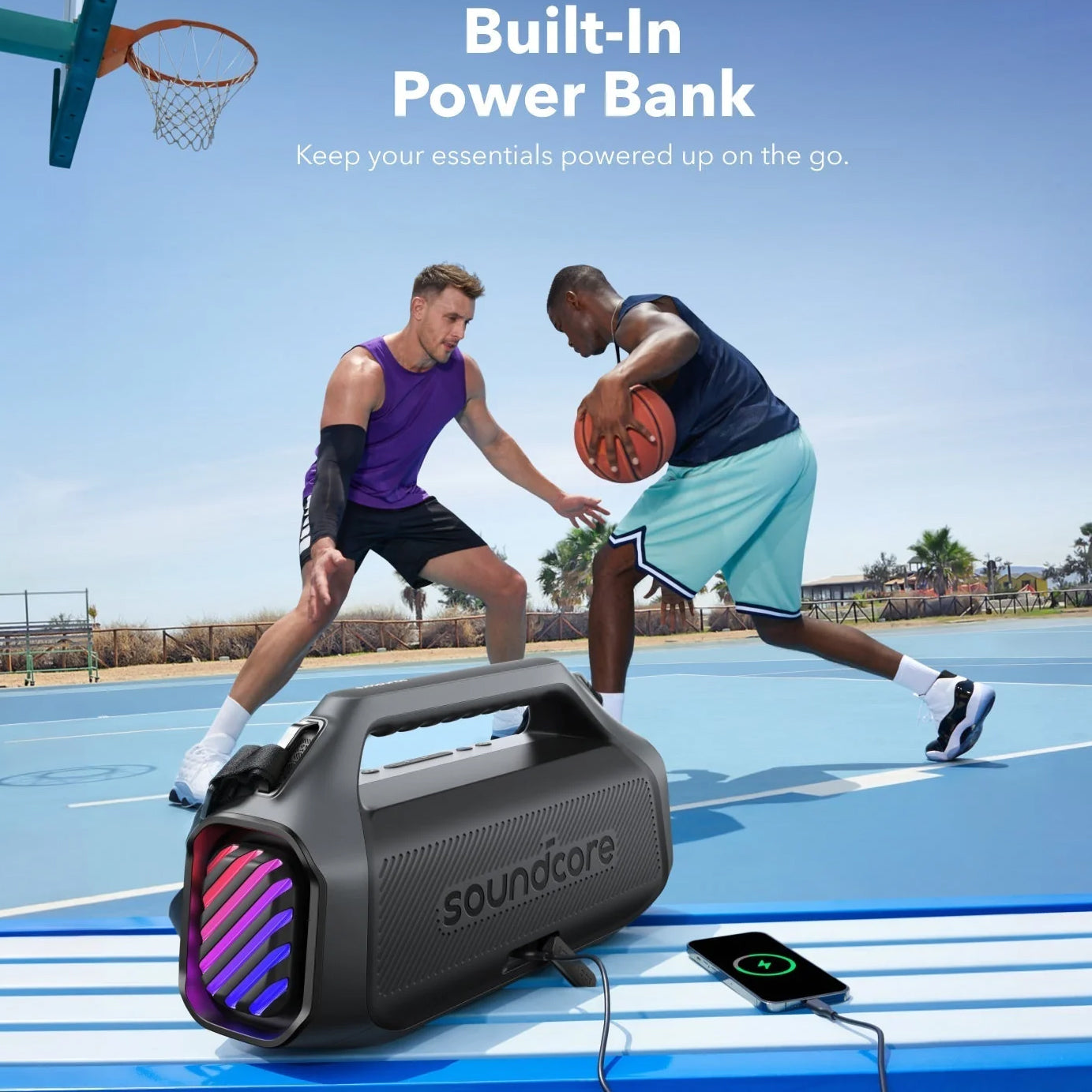 Преносима Bluetooth колонка Anker Soundcore Boom 2 Plus, 140W, TWS, RGB, Водоустойчива, Черна A3134011