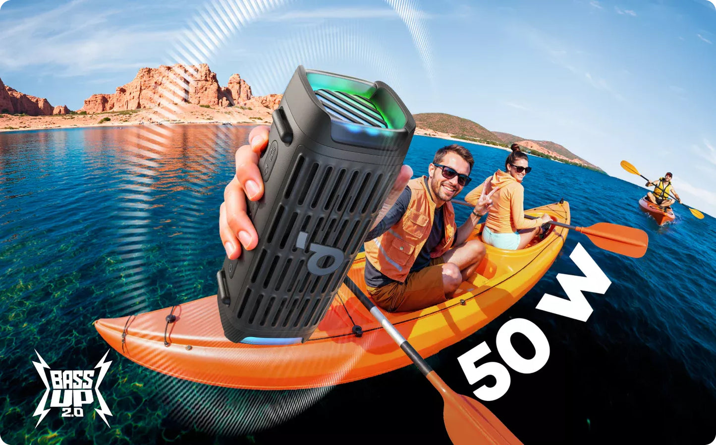 Преносима Bluetooth колонка Anker SoundCore Boom 3i, 50W, RGB, Водоустойчива, Черна D5100010