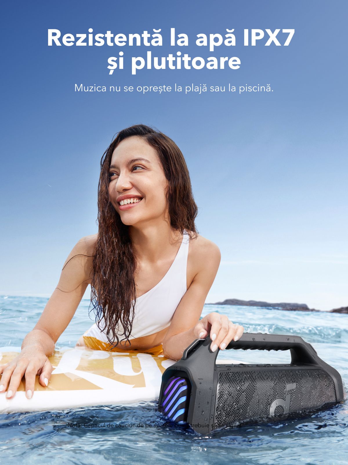 Преносима Bluetooth колонка Anker SoundCore Boom 2 Plus Нова версия, 140W, TWS, RGB, Водоустойчива, Черна A3134012