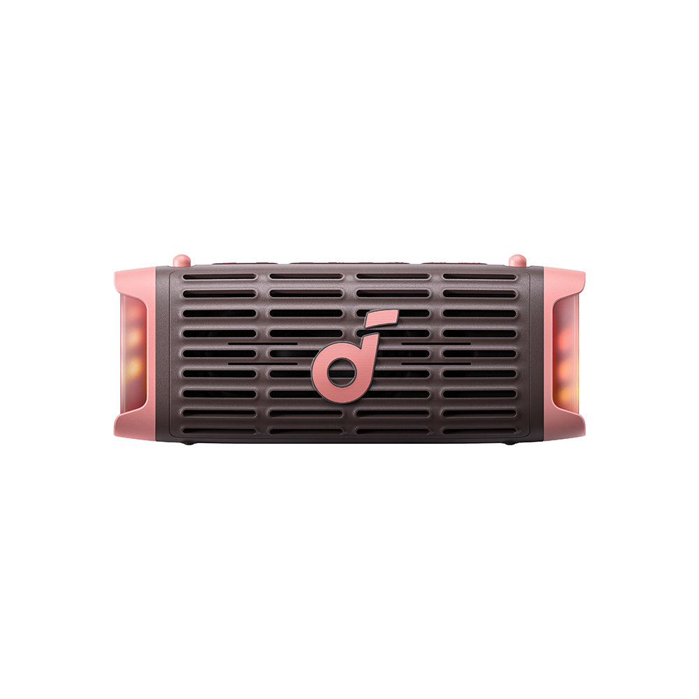 Преносима Bluetooth колонка Anker SoundCore Boom 3i, 50W, RGB, Водоустойчива, Кафяво-Розова D5100080