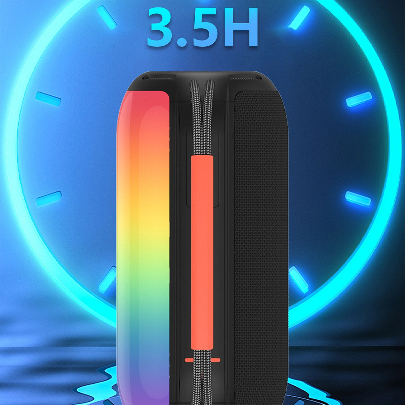 Портативна Bluetooth колонка Dudao Y21, 2 x 5W, TWS, RGB, Черна