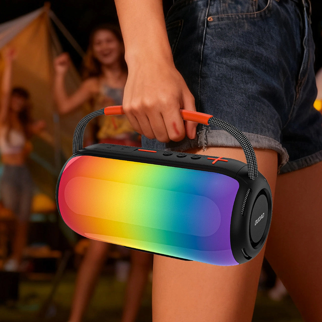 Портативна Bluetooth колонка Dudao Y21, 2 x 5W, TWS, RGB, Черна