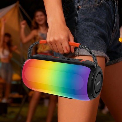 Портативна Bluetooth колонка Dudao Y21, 2 x 5W, TWS, RGB, Черна