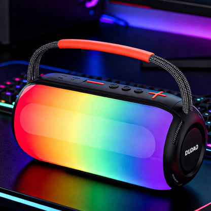 Портативна Bluetooth колонка Dudao Y21, 2 x 5W, TWS, RGB, Черна