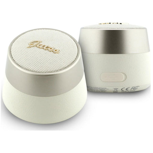 Преносима Bluetooth колонка Guess Script Metal Logo, 5W, TWS, Златиста