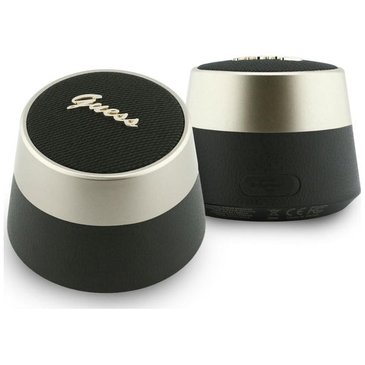 Преносима Bluetooth колонка Guess Script Metal Logo, 5W, TWS, Черна