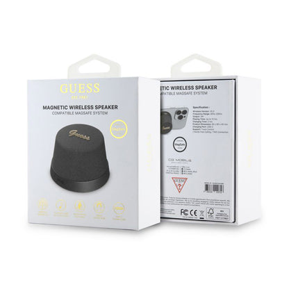 Портативна Bluetooth колонка Guess Stand Magnetic Script Metal, 3W, Черна