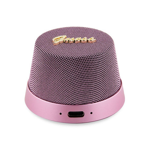 Портативна Bluetooth колонка Guess Stand Magnetic Script Metal, 3W, Розова