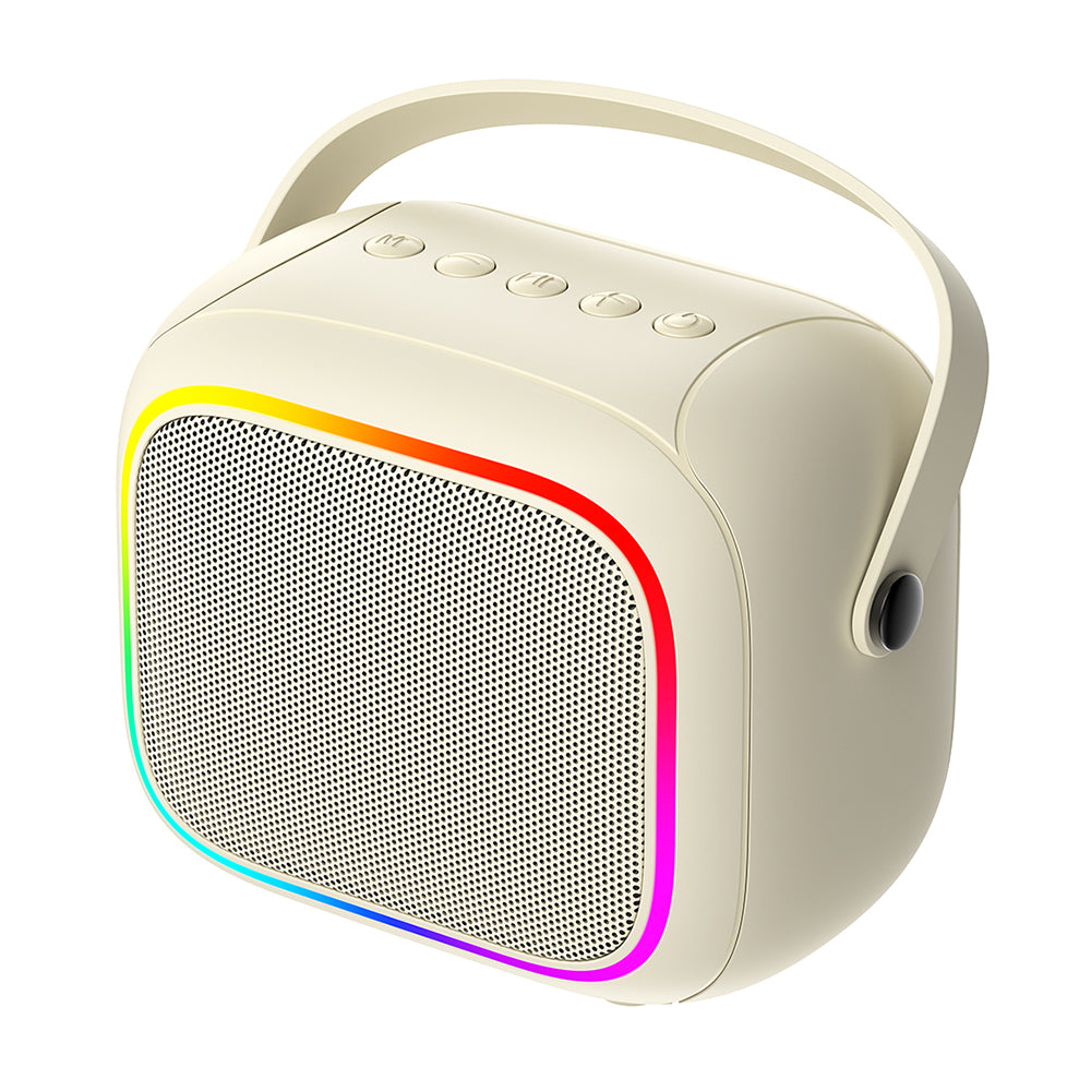 Портативна Bluetooth колонка HAVIT SK818BT Караоке, 5W, RGB, Водоустойчива, Бежова