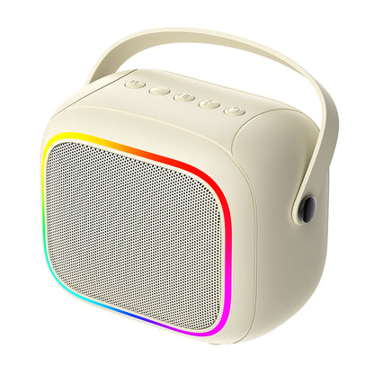 Портативна Bluetooth колонка HAVIT SK818BT Караоке, 5W, RGB, Водоустойчива, Бежова