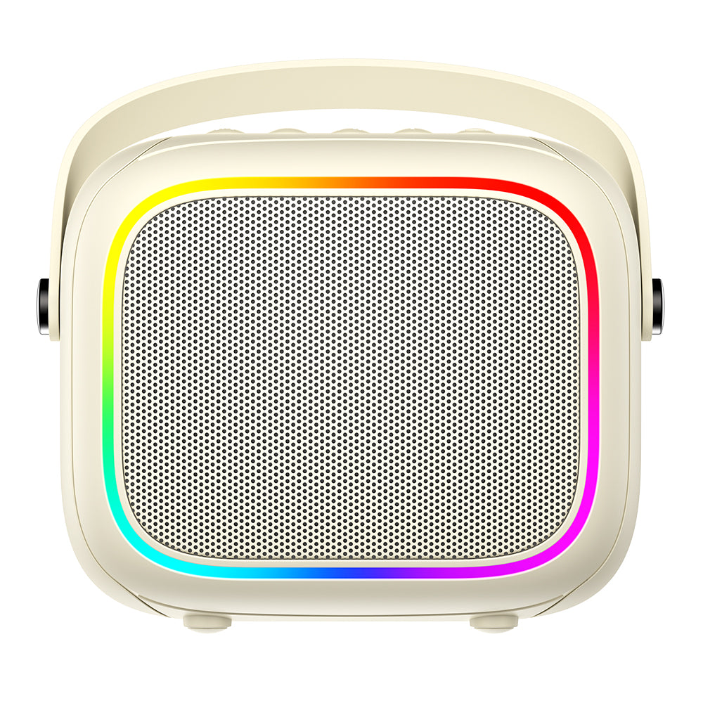 Портативна Bluetooth колонка HAVIT SK818BT Караоке, 5W, RGB, Водоустойчива, Бежова