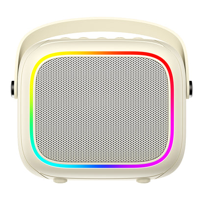 Портативна Bluetooth колонка HAVIT SK818BT Караоке, 5W, RGB, Водоустойчива, Бежова