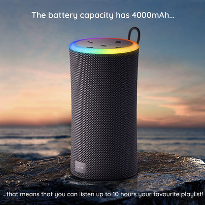 Портативна Bluetooth колонка HAVIT SK833BT, 2 x 10W, RGB, Водоустойчива, Черна