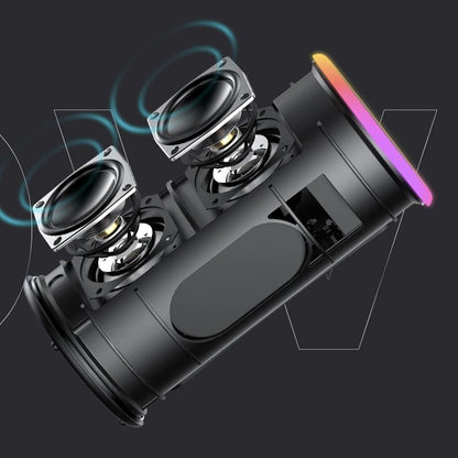 Портативна Bluetooth колонка HAVIT SK833BT, 2 x 10W, RGB, Водоустойчива, Черна
