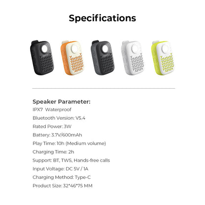 Портативна Bluetooth колонка HAVIT SK868BT, 5W, Водоустойчива, Черна