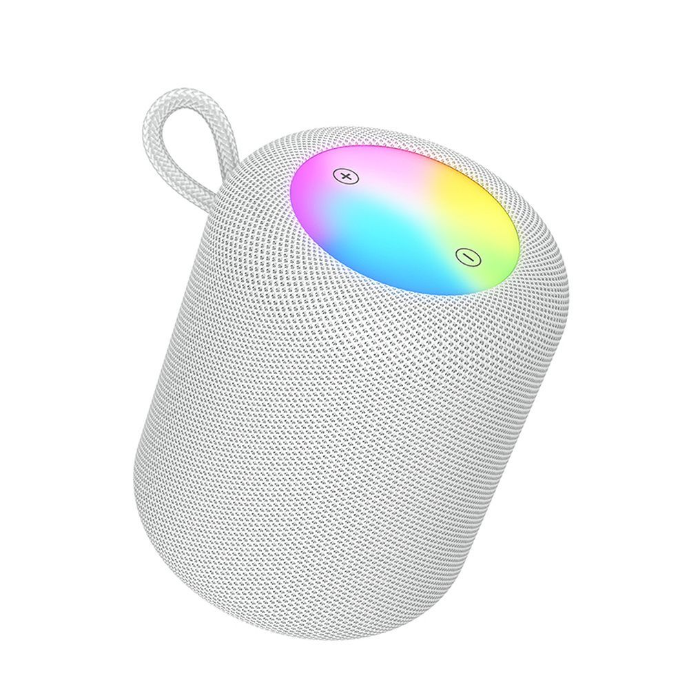 Портативна Bluetooth колонка HOCO HC30, 5W, TWS, RGB, Сива