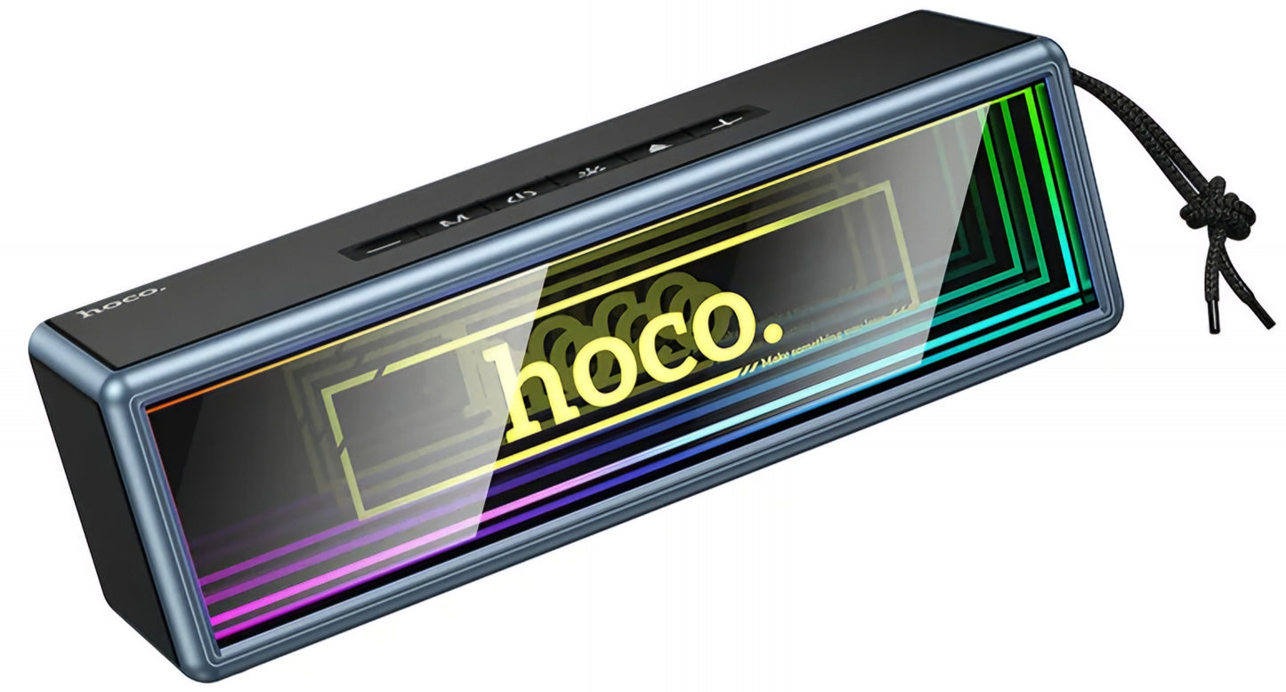 Преносима Bluetooth колонка HOCO HC40, 2 x 10W, TWS, RGB, Черна
