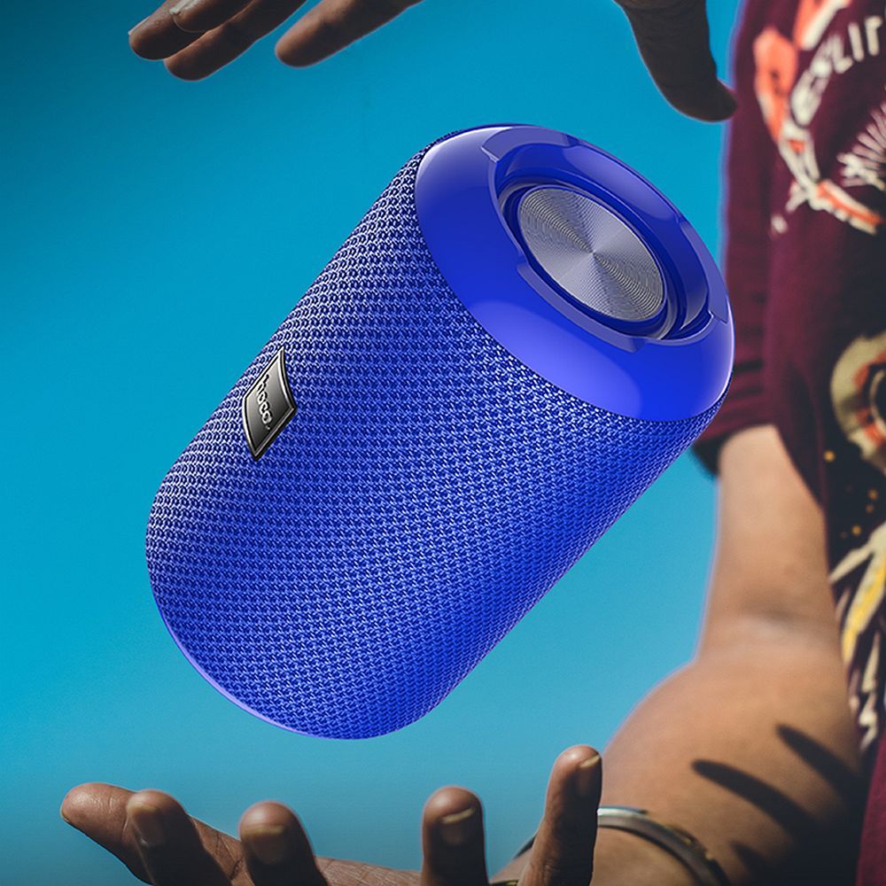 Портативна Bluetooth колонка HOCO HC1, 5W, TWS, Водоустойчива, Синя
