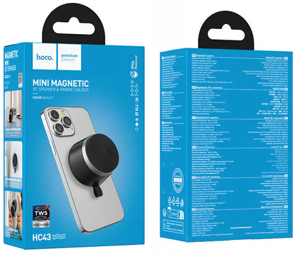 Портативна Bluetooth колонка HOCO HC43 Mini Magnetic, 8W, TWS, Черна