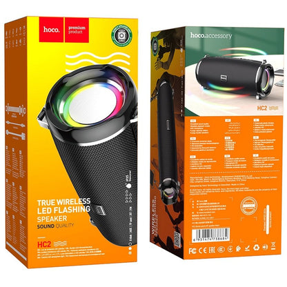 Портативна Bluetooth колонка HOCO HC2, 2 x 5W, TWS, RGB, Черна