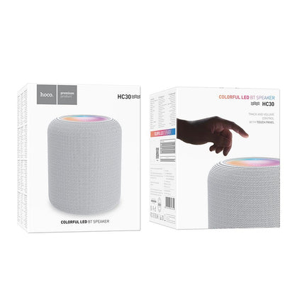 Портативна Bluetooth колонка HOCO HC30, 5W, TWS, RGB, Сива