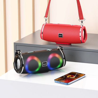 Портативна Bluetooth колонка HOCO HC12, 10W, RGB, Водоустойчива, Черна