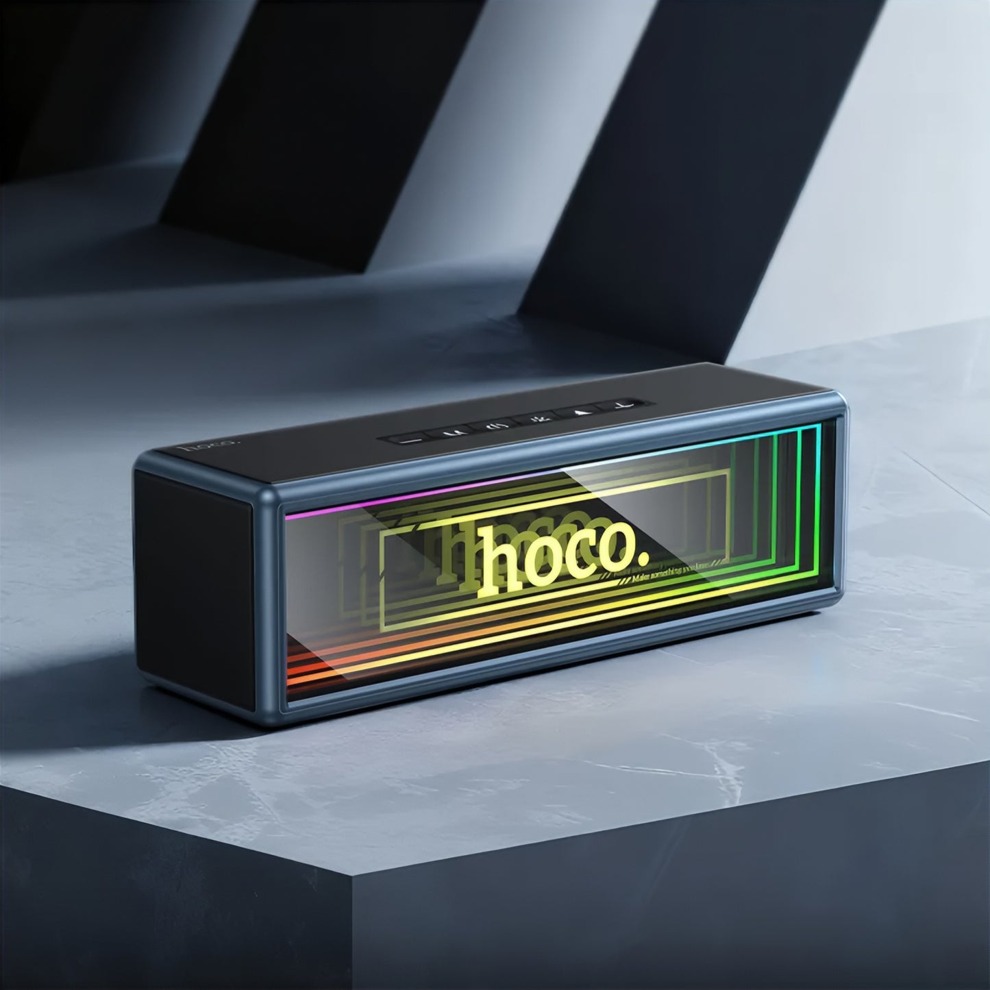 Преносима Bluetooth колонка HOCO HC40, 2 x 10W, TWS, RGB, Черна