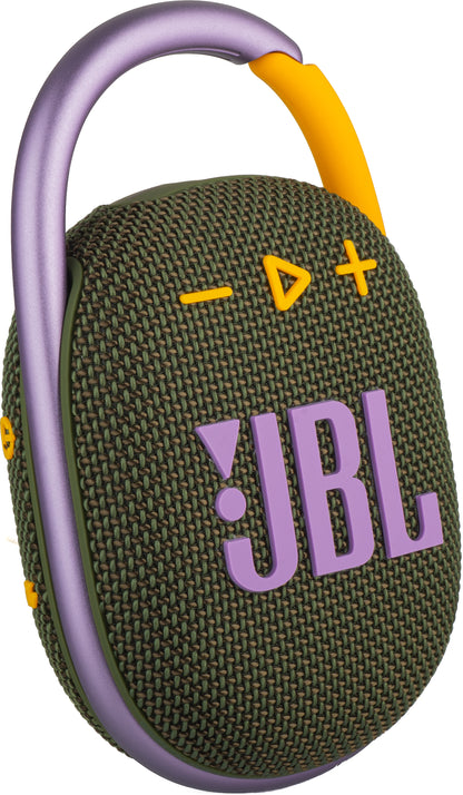 Преносим Bluetooth високоговорител JBL Clip 4, 5W, Pro Sound, водоустойчив, зелен JBLCLIP4GRN