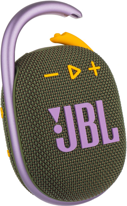 Преносим Bluetooth високоговорител JBL Clip 4, 5W, Pro Sound, водоустойчив, зелен JBLCLIP4GRN