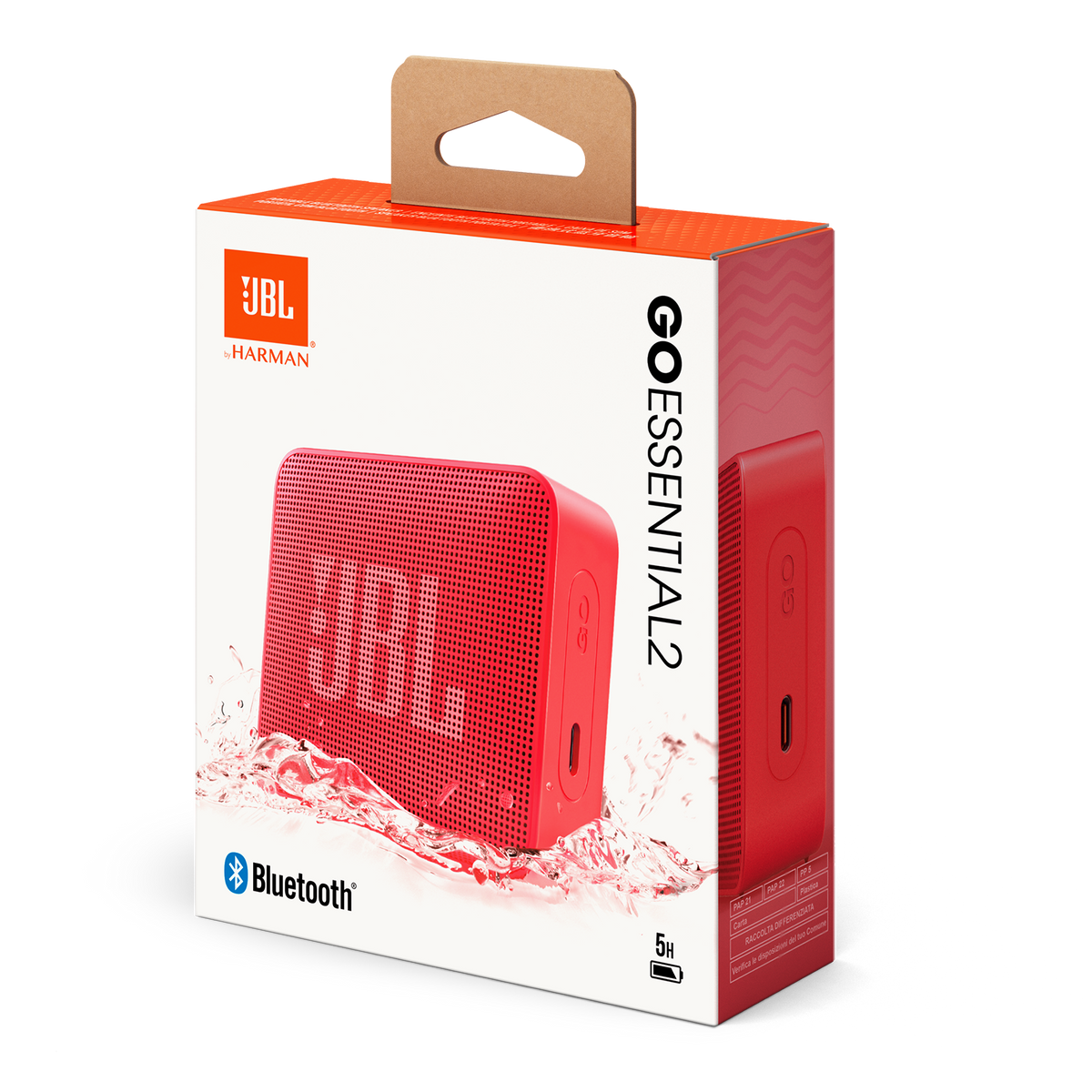 Портативна Bluetooth колонка JBL Go Essential 2, 3.1W, Pro Sound, Водоустойчива, Червена JBLGOES2REDCN