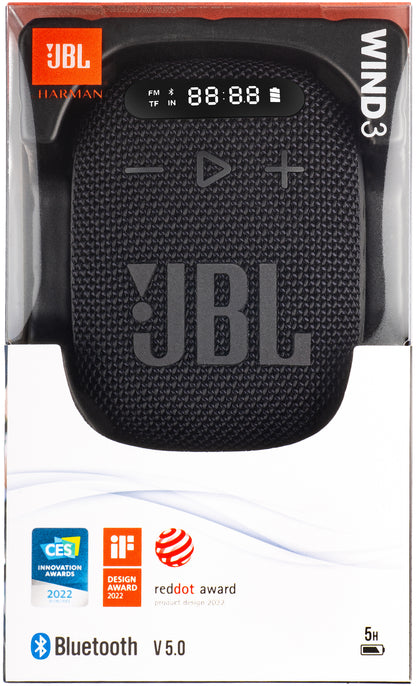 Портативна Bluetooth колонка JBL Wind 3, 5W, Водоустойчива, Черна JBLWIND3