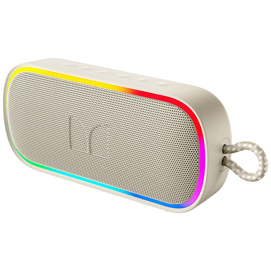 Преносима Bluetooth колонка Monster S150 Plus, 40W, TWS, RGB, водоустойчива, светло кремава