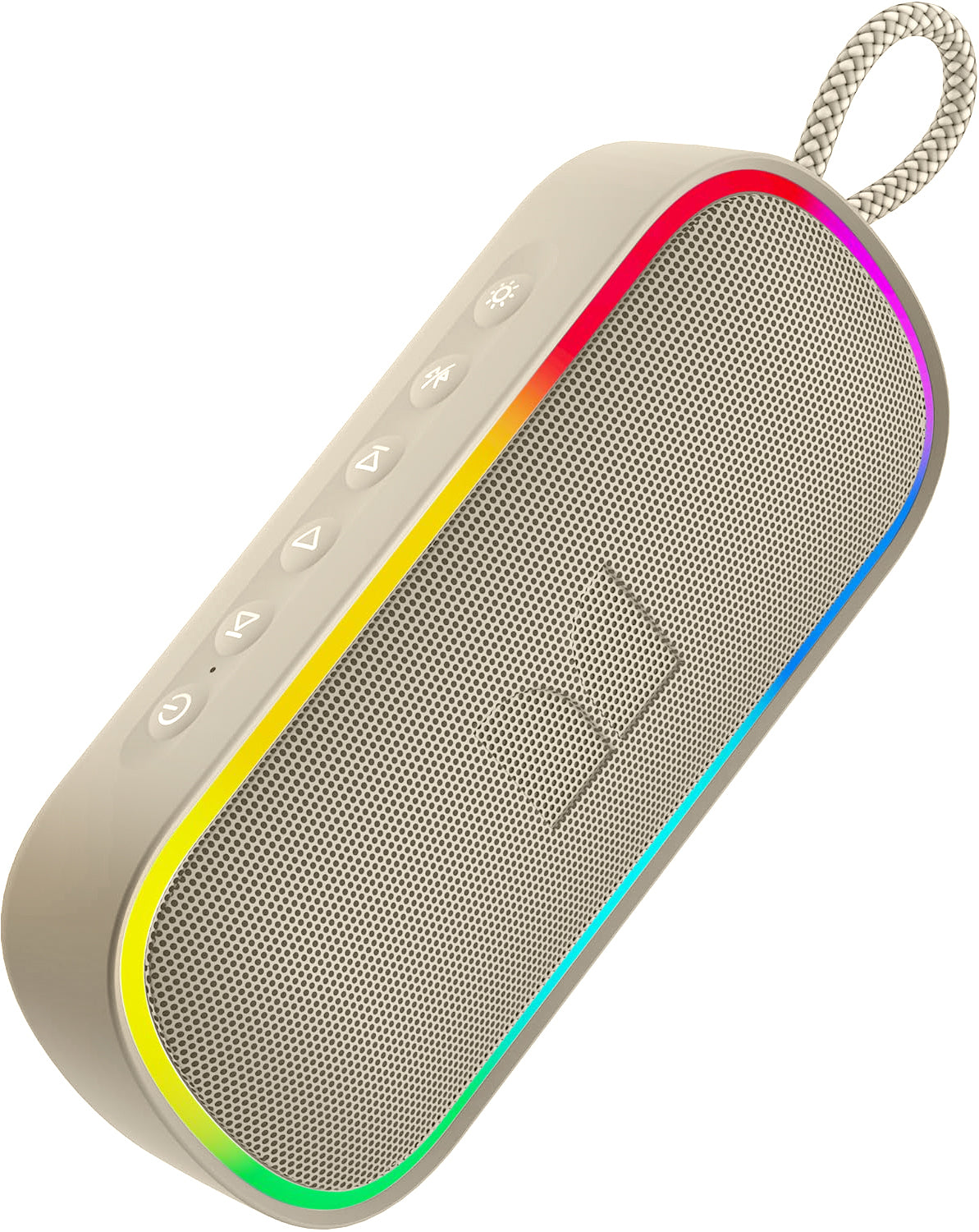 Преносима Bluetooth колонка Monster S150 Plus, 40W, TWS, RGB, водоустойчива, светло кремава