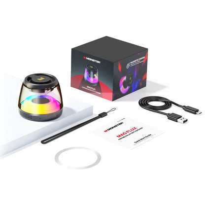 Преносима Bluetooth колонка Monster Mag Flux, 5W, TWS, RGB, Черна