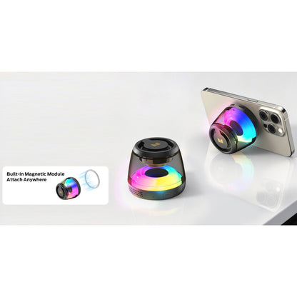 Преносима Bluetooth колонка Monster Mag Flux, 5W, TWS, RGB, Черна