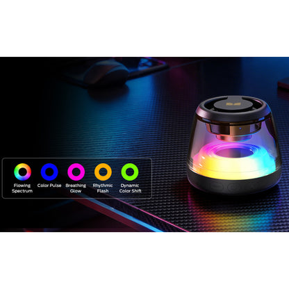 Преносима Bluetooth колонка Monster Mag Flux, 5W, TWS, RGB, Черна
