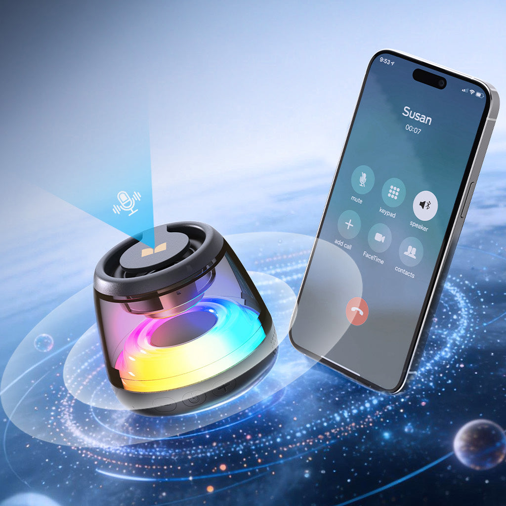 Преносима Bluetooth колонка Monster Mag Flux, 5W, TWS, RGB, Черна