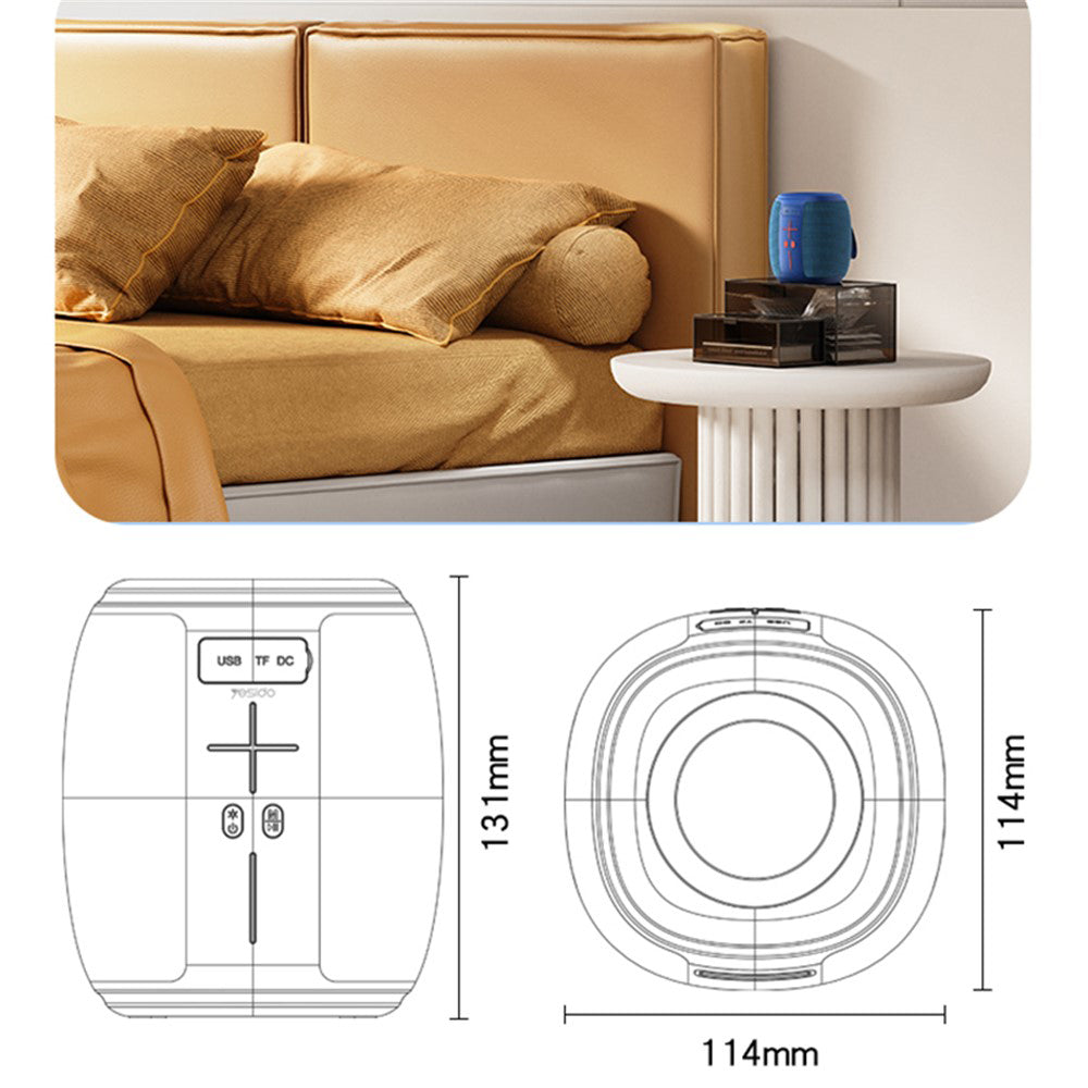 Портативна Bluetooth колонка Yesido YSW14, 5W, RGB, Синя
