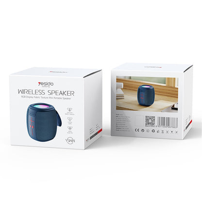Портативна Bluetooth колонка Yesido YSW14, 5W, RGB, Синя