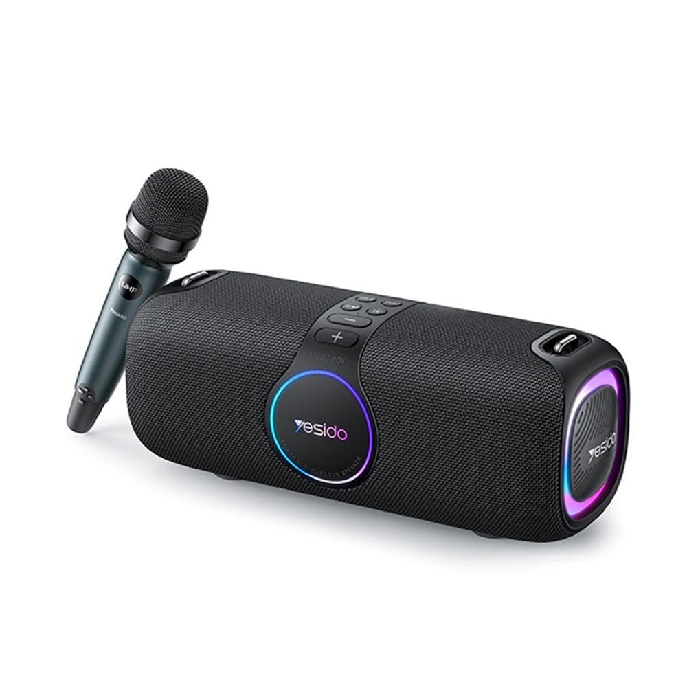 Bluetooth колона Yesido YSW21 Karaoke, 120W, RGB, Водоустойчива, Черна