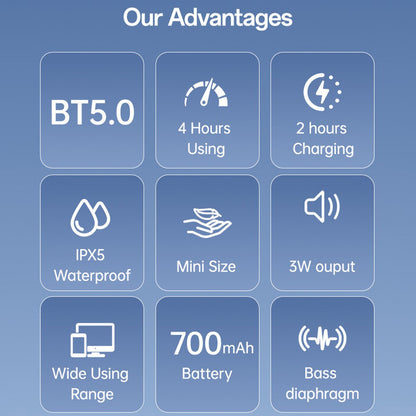 Bluetooth колонка Yesido YSW30, 3W, Водоустойчива, Черна