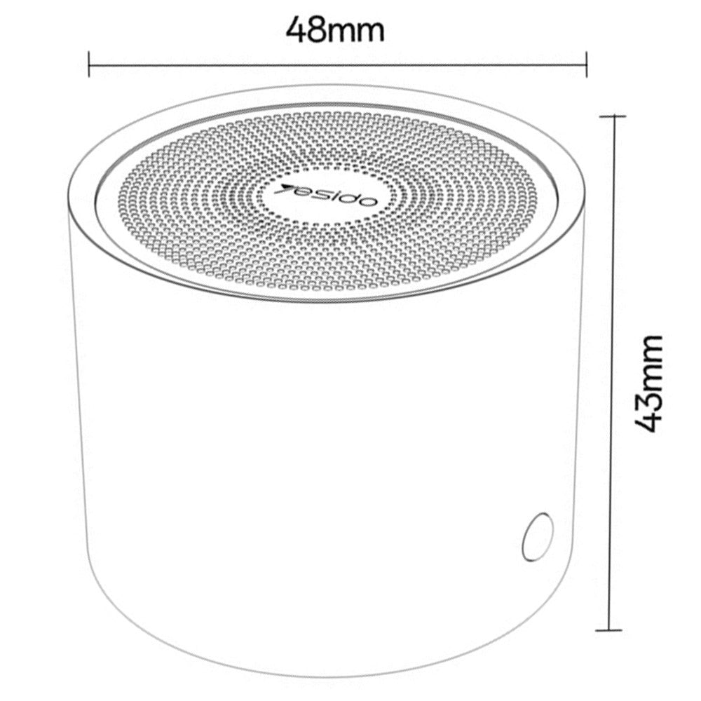 Bluetooth колонка Yesido YSW30, 3W, Водоустойчива, Черна