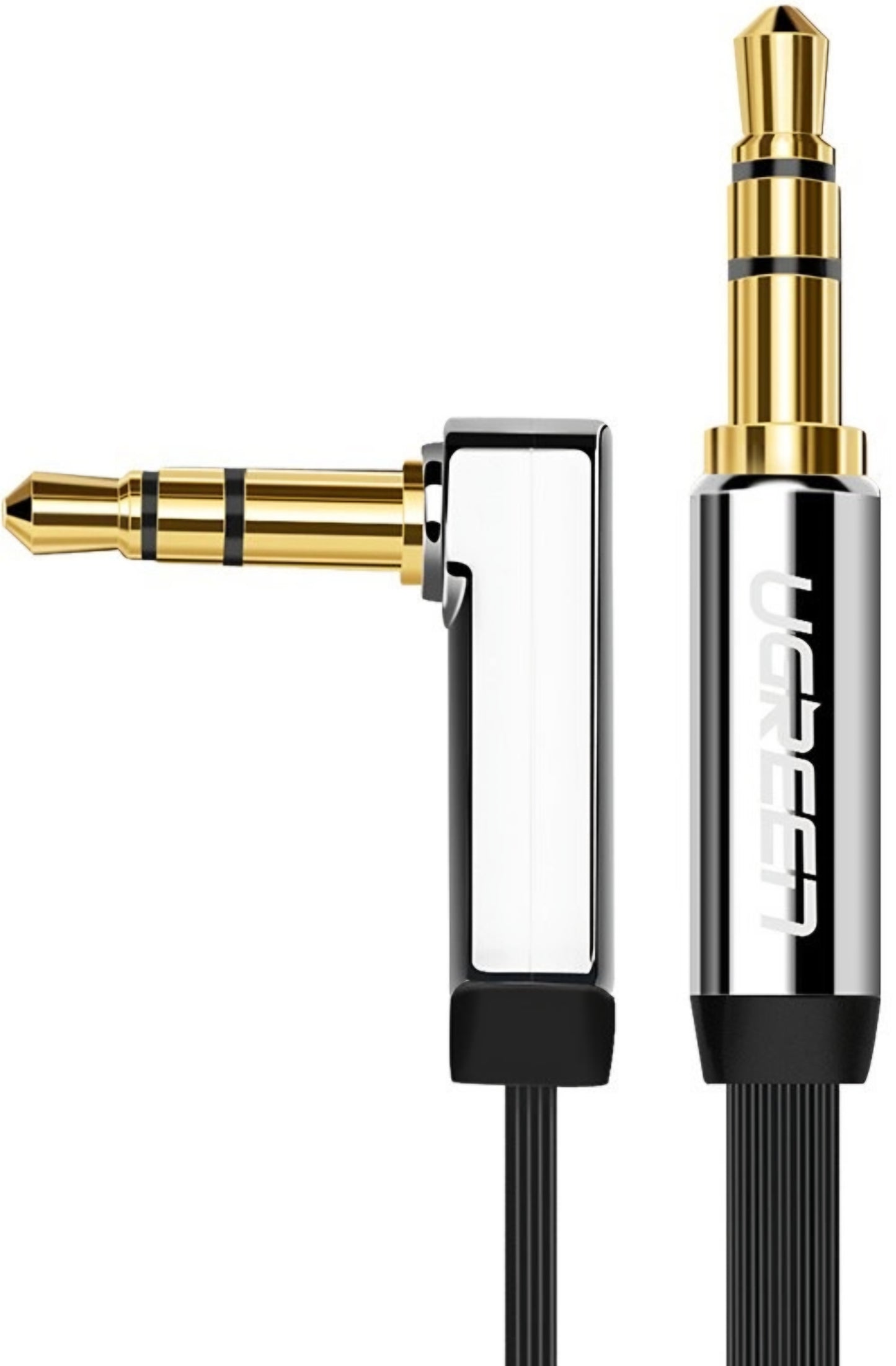 Аудио кабел 3.5mm - 3.5mm UGREEN AV119 Angled, 1.5m, Черен