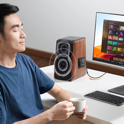 Аудио кабел 3.5mm - 2 x RCA UGREEN AV116, 1m, Черен