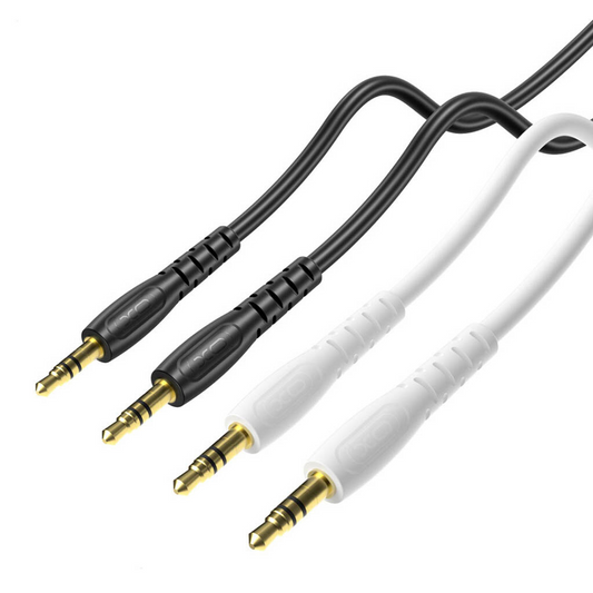 Аудио кабел 3.5mm - 3.5mm XO Design NB-R270, 1m, Бял