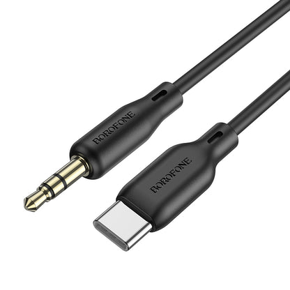 Аудиокабел 3,5 мм - USB-C Borofone BL18, 1 м, черен 