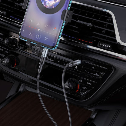 Аудио кабел 3.5mm - 3.5mm HOCO UPA23, 1m, Сив